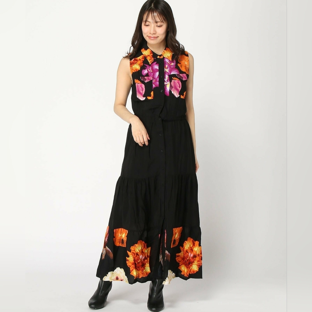 Desigual M. Christian Lacroix long floral shirt  midi dress